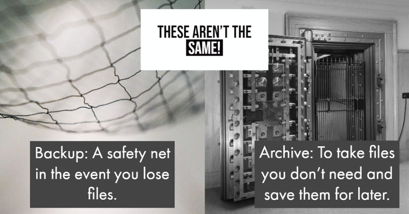 Data Backup & Archive: Know The Difference